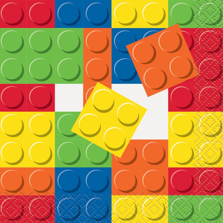 Building Blocks Beverage Napkins, 16ct by Unique Industries