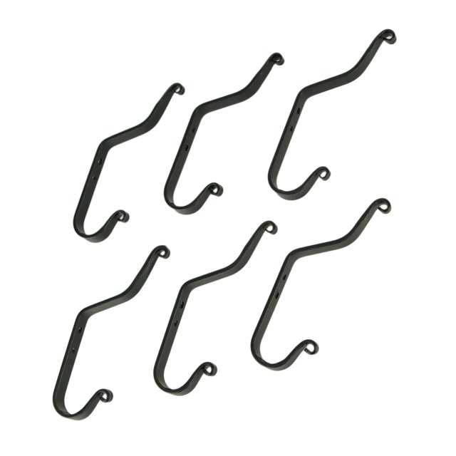 Crochets Muraux en Fer Forgé Forgé à la Main Ensemble Primitif de 6 Pièces