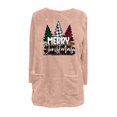thumbnail image 4 of FcBaudy Hauts pour Femmes, Blouses & Chemises à Manches Longues Col Rond, Chemises pour Femmes Blouse de Noël Col Rond et Hiver Ample Imprimé Poche Chaude Manches Longues Blouse pour Femmes, 4 of 4