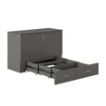 thumbnail image 4 of AFI Alara Full Solid Wood Murphy Bed Chest with Drawer and Charger, Grey, 4 of 8