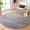 thumbnail image 3 of SAFAVIEH Madison Hannah Geometric Area Rug, Charcoal/Ivory, 6'7" x 6'7" Square, 3 of 11