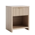 thumbnail image 7 of Ktaxon Fluted Nightstand, Walnut Night Stand, Wooden End Table, Bedside Table for Bedroom Sofa Home Office,Curved Corners Design, 7 of 7