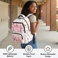 thumbnail image 5 of Jeiento Ice Cream Axolotl Kids School Backpack for Girls 6-12, 17 Inch Water-Resistant Polyester Multi-Pocket Daypack, Large Capacity for Back to School, Travel & Outdoor Hiking, 5 of 7