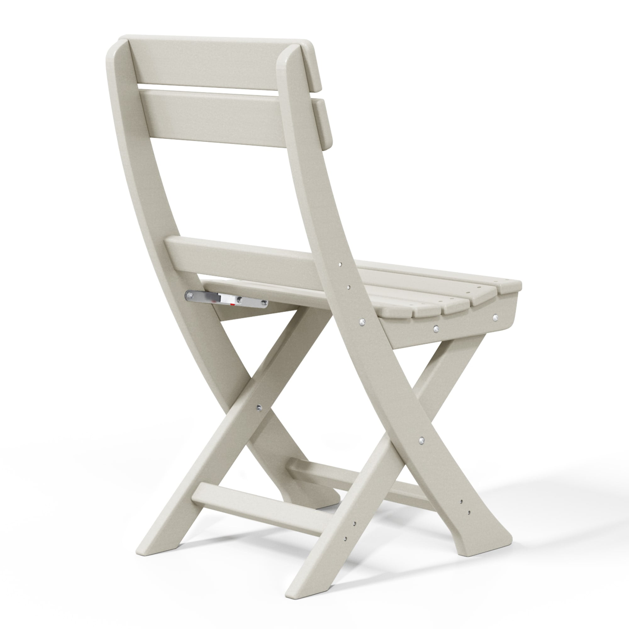 WestinTrends Malibu HDPE Outdoor Patio Modern Folding Dining Chair, Sand