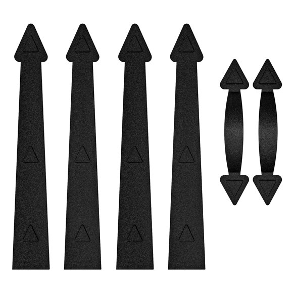 Kit de herrajes decorativos magnéticos para puerta de garaje WINSOON, negro, 6 piezas