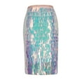 thumbnail image 6 of Elainilye Fashion Sparkly Skirts Sequin Zipper Skirt Bodycon Mini Party Glitter Skirts,Pink, 6 of 7