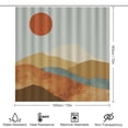 thumbnail image 2 of Sun And Mountain Boho Art 4 Piece Bathroom Shower Curtain Sets with Non-Slip Rugs, Toilet Lid Cover and Bath Mat Modern Mid Century Landscape Artwork Waterproof Shower Curtain, 2 of 8
