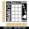thumbnail image 2 of Ukulele Hawai'i Hawaii Chord Chart Square Rubber Stamp Stamping Scrapbooking Crafting - Medium 1.75in, 2 of 7