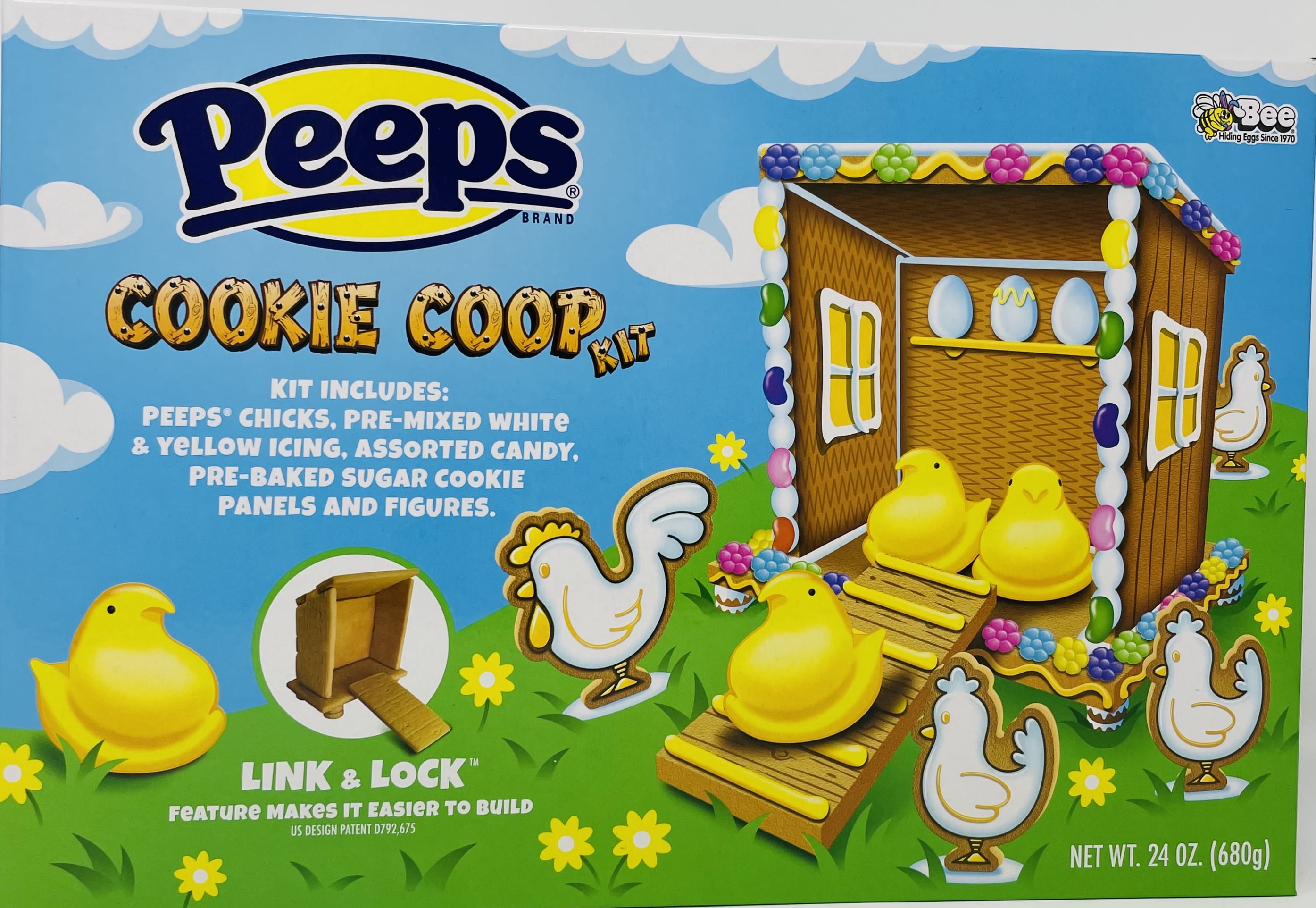 Peeps Cookie Coop Kit with Yellow Easter Peep Chicks, Icing and Cookies, DIY Dessert Activity