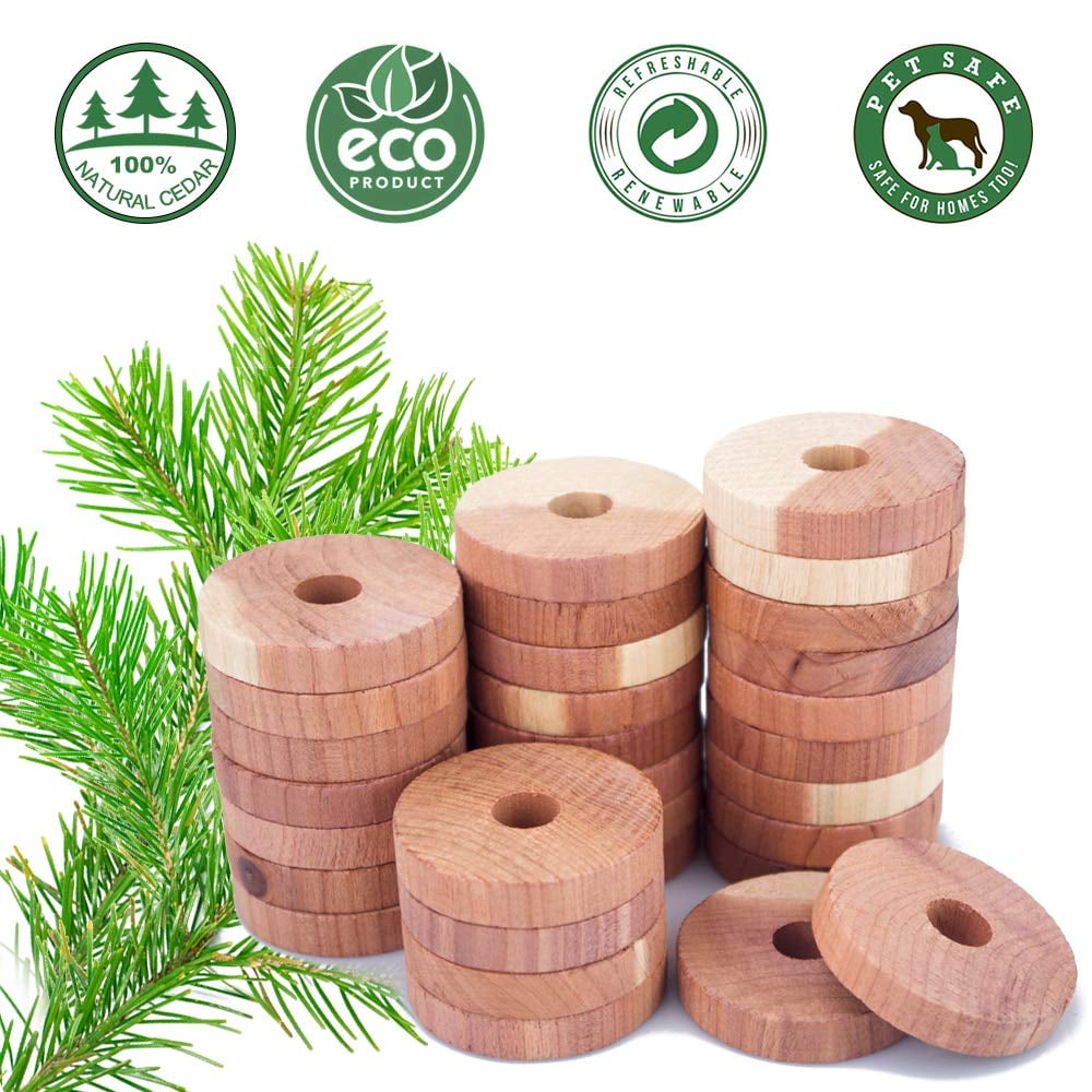 AMGRA Cedar Blocks for Clothes Storage, 100 Natural Aromatic Cedar
