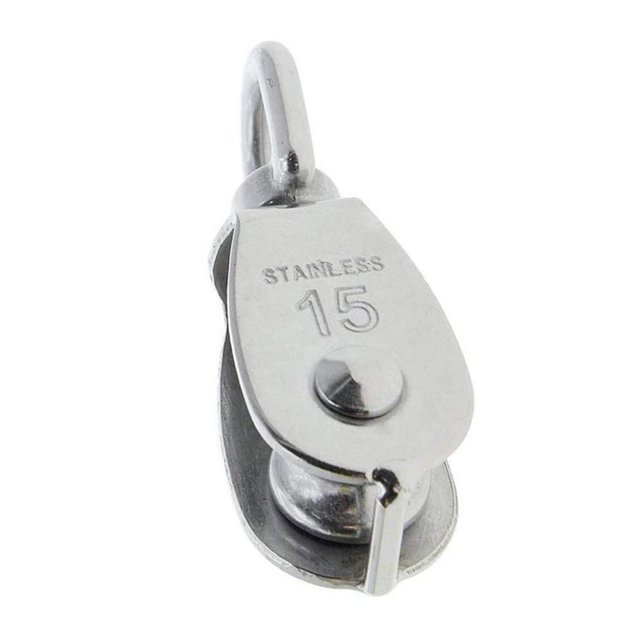 Speravity Polea de acero inoxidable M15 de 4 Uds., juego de polea de cuerda de elevación giratoria de una sola rueda, herramientas de rueda de elevación Herramientas manuales Speravity TO1698-00B