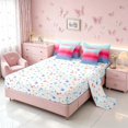 thumbnail image 4 of Homewish Psychedelic Stars King Bedding, Blue Pink Ombre King Bed in a Bag, Colorful Stars Reversible, 7-Piece, 4 of 7