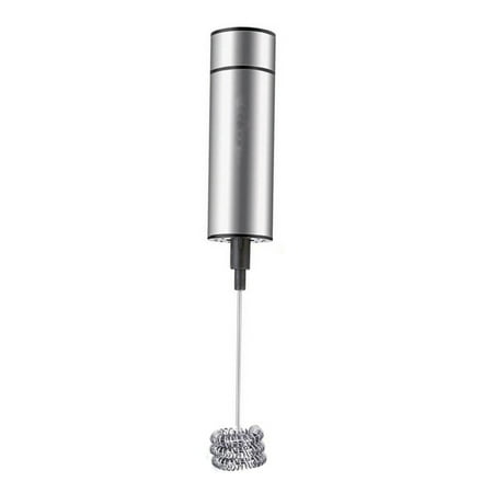 

NUOLUX Stainless Steel Electric Milk Frother Three Layer Spring Wires Handheld Espresso Mixer Coffee Stirrer Without Battery for Home Cafe Kitchen (Silver)