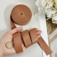 thumbnail image 3 of 5m Leather Trimming Tape 25mm Foldover Leather Strips 1mm Thick Flat Leather Cord Lambskin Texture PU Leatherette Trim Ribbon Strap for DIY Sewing Hemming Crafts Jewelry Making Peru, 3 of 9