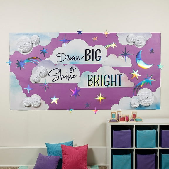 Fun Express Cloud 9 Classroom Bulletin Board Set - 42 Pieces