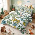 thumbnail image 3 of Erosebridal Tiger Twin Quilt Set for Boys Girls, Tropical Chinoiserie Twin Coverlet Set, 2pcs 1 Bedspread and 1 Pillowcase, 3 of 7