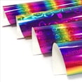 thumbnail image 4 of FNGZ Rml Trnsfer Pper Clearance Holographic Adhesive Vinyl 12 X6ft Rose Gold Glass Broken Flower Patterned Permanent Vinyl Roll Black Craft Vinyl for DIY Decors Mugs, 4 of 8