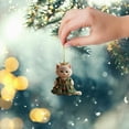 thumbnail image 3 of Hangs2 2D Acrylic Cat Themed Rearview Ornament And Keychain For Indoor And Holiday Use, 3 of 5