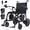 2 Batteries + Bluetooth + Rear Control, variant on 25.5lbs Carbon Fiber Electric Wheelchair for Adults, Lightweight Foldable Power Wheelchair with Dual Batteries, Portable Motorized Travel Wheelchairs, Airline Approved, Black