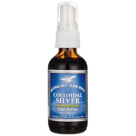 Natural Path Silver Wings Colloidal Silver 500 ppm 2 fl oz (The Best Colloidal Silver Product)