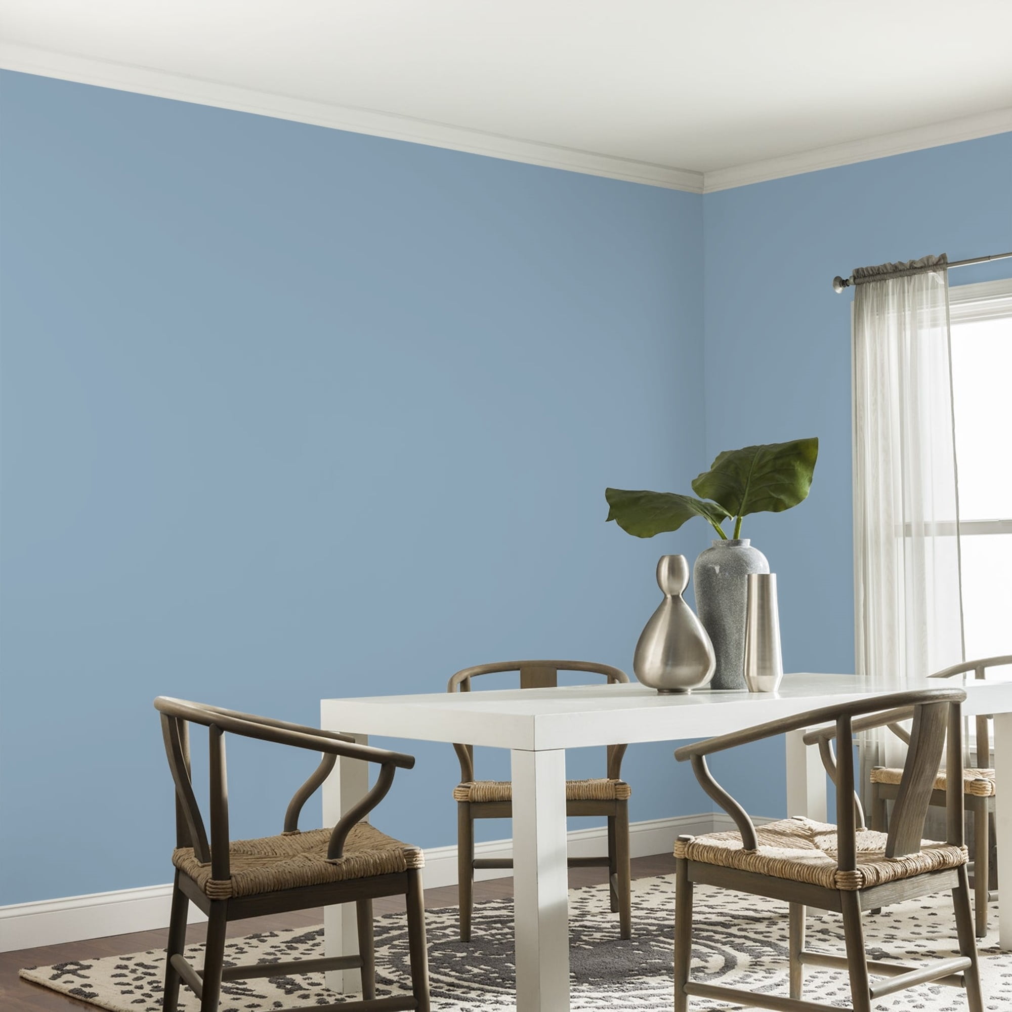 Glidden One Coat Dresden Dream / Blue Eggshell Interior Paint with Primer, 1 Quart