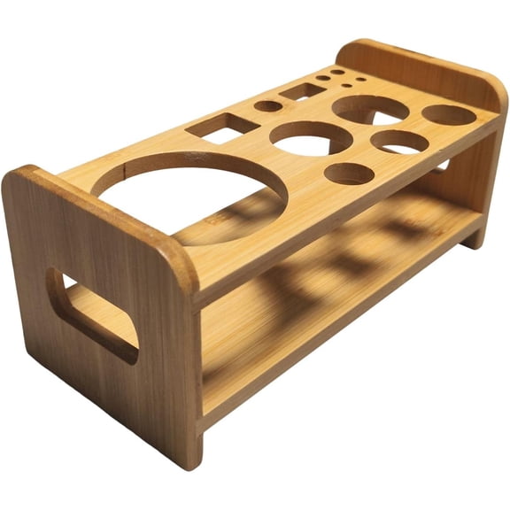 Liho Cocktail Shaker Wooden Rack Bamboo Shake Rack Bar Bottle Rack Wedding Display Stand Gift Kitchen Stable Multifunction Barware Drinkware Set A605