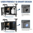 thumbnail image 4 of OuterMust Grill Outdoor BBQ Prep Cart with Wheels Moveable Outdoor Kitchen Cabinet Stainless Steel Top Storage Cabinet, 4 of 8