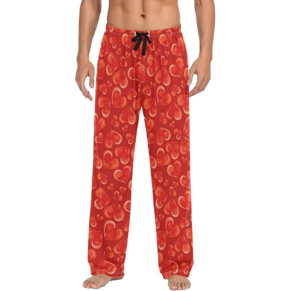 GZHJMY Valentine's Day Pajama Pants for Men, Lounge Pants Lightweight Men Pajama Bottoms with Drawstring Pockets, Christmas New Year Birthday Gifts, X-Large