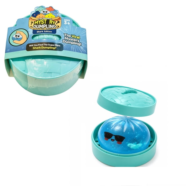 Shark Dumpling Mystery Squishy Glitter Design Stress Relief Toy