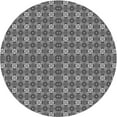 thumbnail image 1 of Ahgly Company Indoor Round Patterned Gray Dolphin Gray Area Rugs, 4' Round, 1 of 6
