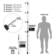 thumbnail image 4 of REDCAMP Replacement Tent Poles for Beach Canopy Accessories, 6.3ft-7.3ft Height Adjustable Aluminum Poles for Camping, Hiking, Backpacking, Outdoor Parties, 2 Pack, Silver, 4 of 9