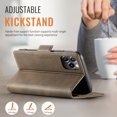 thumbnail image 3 of Allytechgroup Wallet Phone Case for iPhone 11 with Credit Card Slot, RFID Blocking PU Leather Flip Case with Kickstand Support Wireless Charging Shockproof Bumper for Women Men, Coffee, 3 of 11