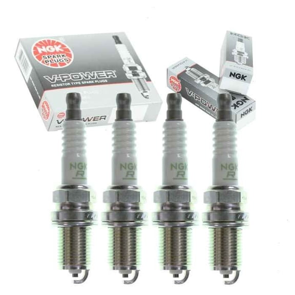 Set of 4 New NGK "V-POWER" Performance Spark Plugs BKR5E-11 # 6953