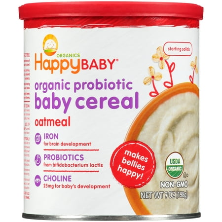 UPC 852697001088 product image for Happy Baby 481432 Happybellies Organic Oatmeal Baby Cereal 7 Oz Case Of 6 | upcitemdb.com