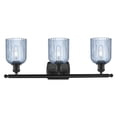 thumbnail image 2 of 516-3W-BK-G559-5BL Innovations Lighting Bridal Veil - 3 Light Bath Vanity-10 Inch Tall and 25 Inch Wide-Matte Black Finish-Princess Blue Glass Color, 2 of 2