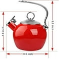 AIDEA Tea Kettle, 1.7 Quart Whistling Enamel Stainless Steel Teakettle
