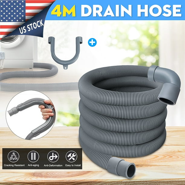 Universal Washing Machine Dishwasher Drain Waste Hose Extension Pipe Kit 4M