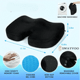thumbnail image 4 of Swayvoo Memory Foam Cushion Gel Seat Cushion Tailbone Pain Relief Cushion – Office Chair Cushion, 4 of 7