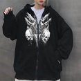 thumbnail image 2 of Skeleton Zip Up Hoodie Women, Harajuku Sweatshirts for Women Aesthetic Shirts Long Sleeve Fashion E-Girls Clothes, 2 of 7