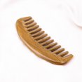 thumbnail image 3 of Peine de madera de dientes anchos para cabello rizado, peine antiestático de sándalo para adultos y niños JM, 3 of 5