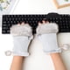 thumbnail image 2 of Guantes de medio dedo Guantes cálidos de invierno Guantes de teclado para mujer Guantes de medio dedo auténticos, 2 of 2