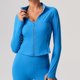 thumbnail image 4 of Chaquetas y abrigos casuales sin capucha de manga larga para mujer, moda femenina, de manga larga, lisas, con cremallera, cuello alto, ropa deportiva para exteriores, chaqueta, blusa, blusa de poliést, 4 of 8