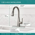 thumbnail image 3 of Peerless P7919LF-SS Xander 1.5 GPM Single Hole Pull Down Kitchen Faucet, Stainless Steel, 3 of 6
