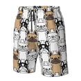 thumbnail image 2 of Yiaed French Bulldog 2 Print Men's Swim Trunks with Lining Quick Dry Sports Shorts Beach Shorts Boardshorts-Small, 2 of 5