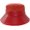 Red, variant on CoCopeaunts Bucket Hats for Women Pu Splicing Leather Bucket Hat Outdoor UV Protection Foldable Hiking Lady Fashion Fisherman Hat