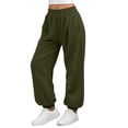 thumbnail image 4 of MYAOYINo Boundaries Womens Athletic Sweatpants High Waist Cuffed Joggers with Side Pockets, 4 of 6