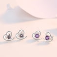 thumbnail image 3 of Paire de Boucles d'Oreilles Clous pour Femmes Bijoux de Mariage, 3 of 3