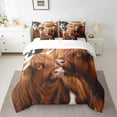thumbnail image 3 of Castle Fairy Teens Highland Bull 7 Pieces Bedding Comforter Set,Rustic Animal Full Bedding Set Lightweight,Cow Print Fitted Sheet Flat Sheet,Ultra Soft Home Decor, 3 of 9