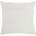 thumbnail image 2 of Nourison Woven Raised Striped Grey 18" x 18" Indoor/Outdoor Throw Pillow, 2 of 6