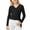 Black, variant on Ticikt Kids Girl's Tie Wrap Top Long Sleeve V Neck Crop Tops Shirt Slim Fit Dance Fairy Yoga Workout Blouse For,Brown